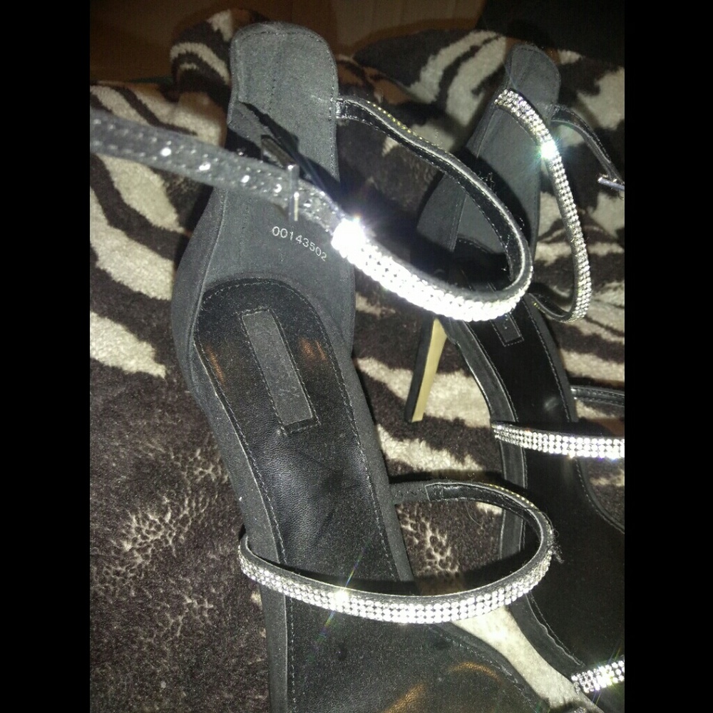 NWOT Rhinestone strappy heels - Picture 3 of 7